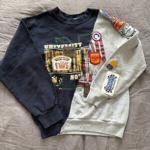 Anthropologie x Riley Vintage 1880 Sweatshirt All Patched Up College Notre Dame